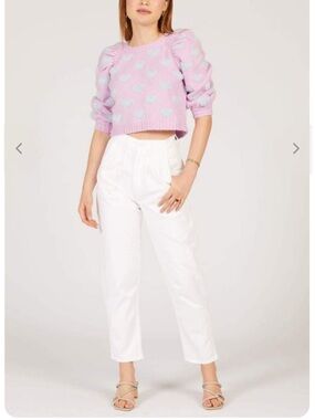 Levi’s Women’s pants high waisted pleated balloon pants white 13”